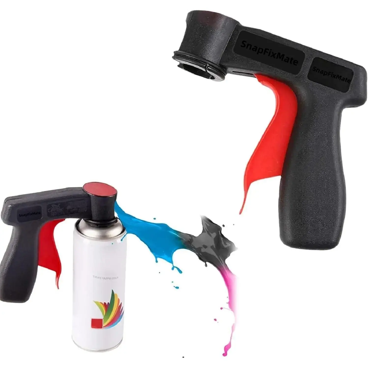Spray Gun Handle Universal Refinishing Color Changing Handheld Car Tool Paint Sprayer Coating Applicator Ergonomic Design for Cars Wall Furniture Metal DIY Graffiti