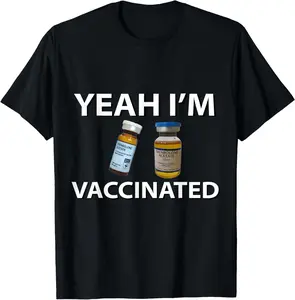 100% Cotton Bodybuilding Vaccinated Trenbolone Funny Tren Lover Gym Jim T-Shirt