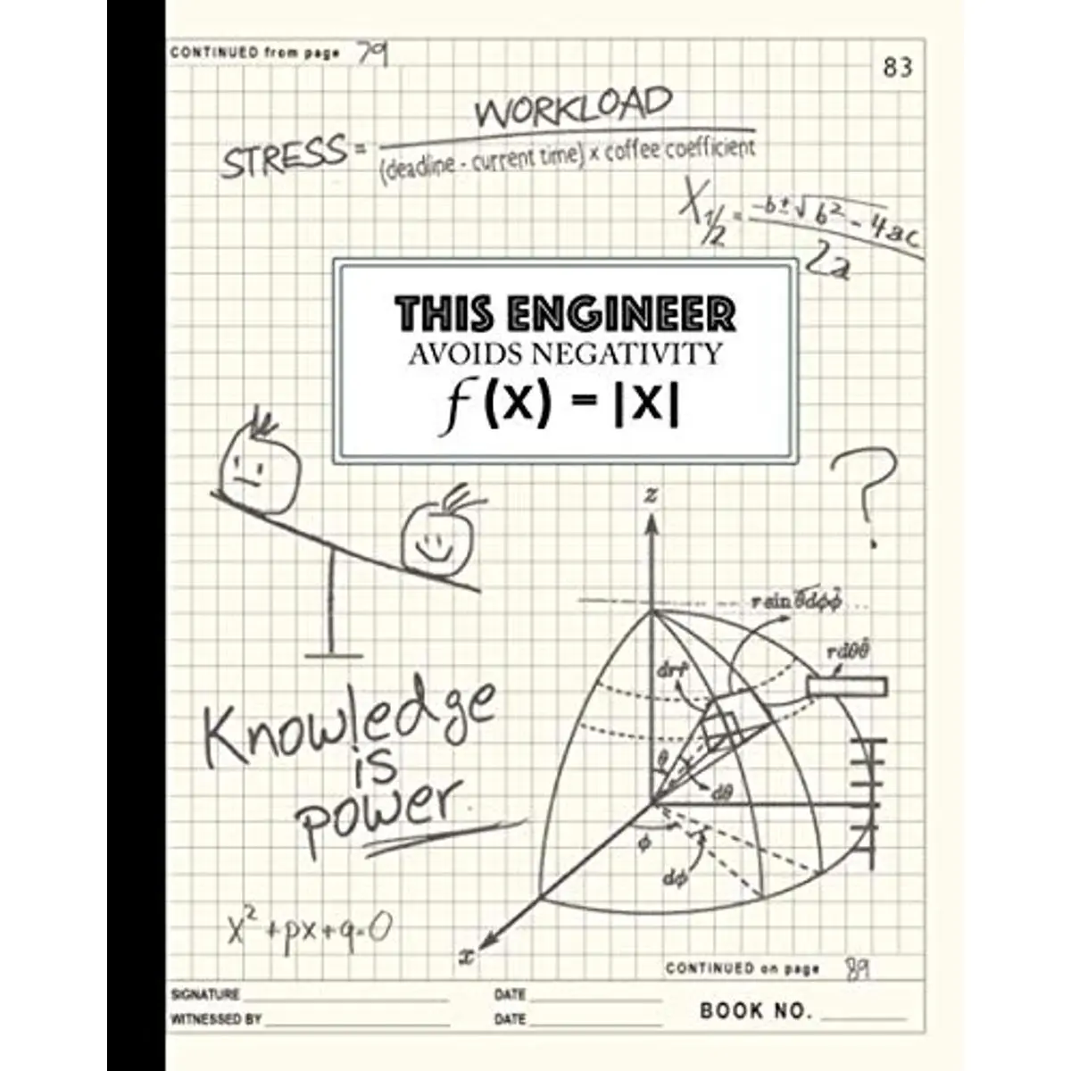 Engineering Notebook: Graph Paper Notebook Quadrille 4 X 4 Quad Ruled Book: 100 Pages (.25" Lab Grid Format), 8" x 10" (Notebooks for Students) Paperback – November 8, 2018