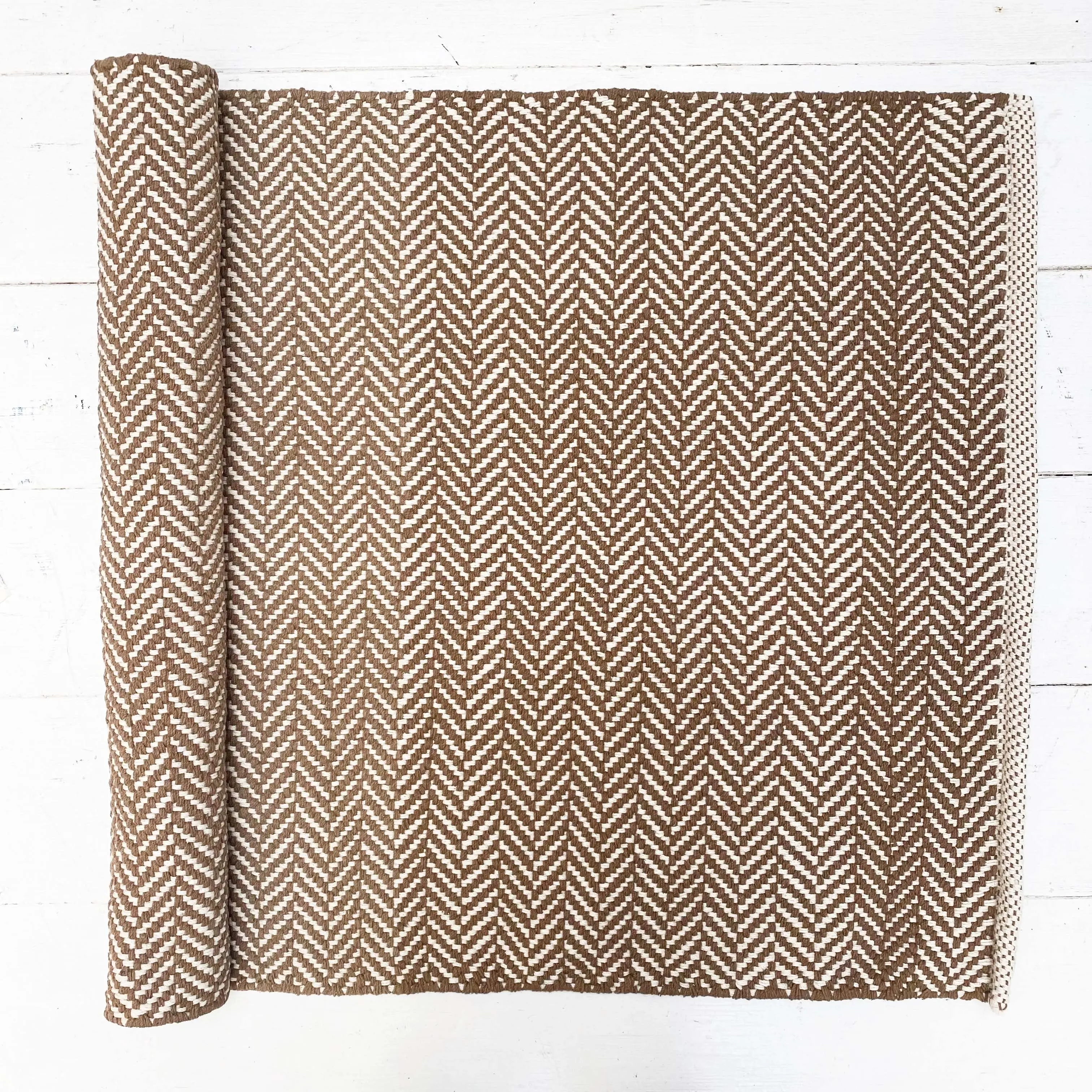 Stanford Herringbone Woven Cotton Rug