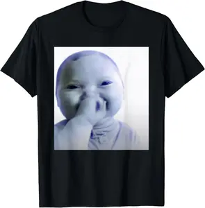 Ai Baby Meme Funny Laughing Baby Baby Meme Brainrot T-Shirt Short-sleeved Shirt