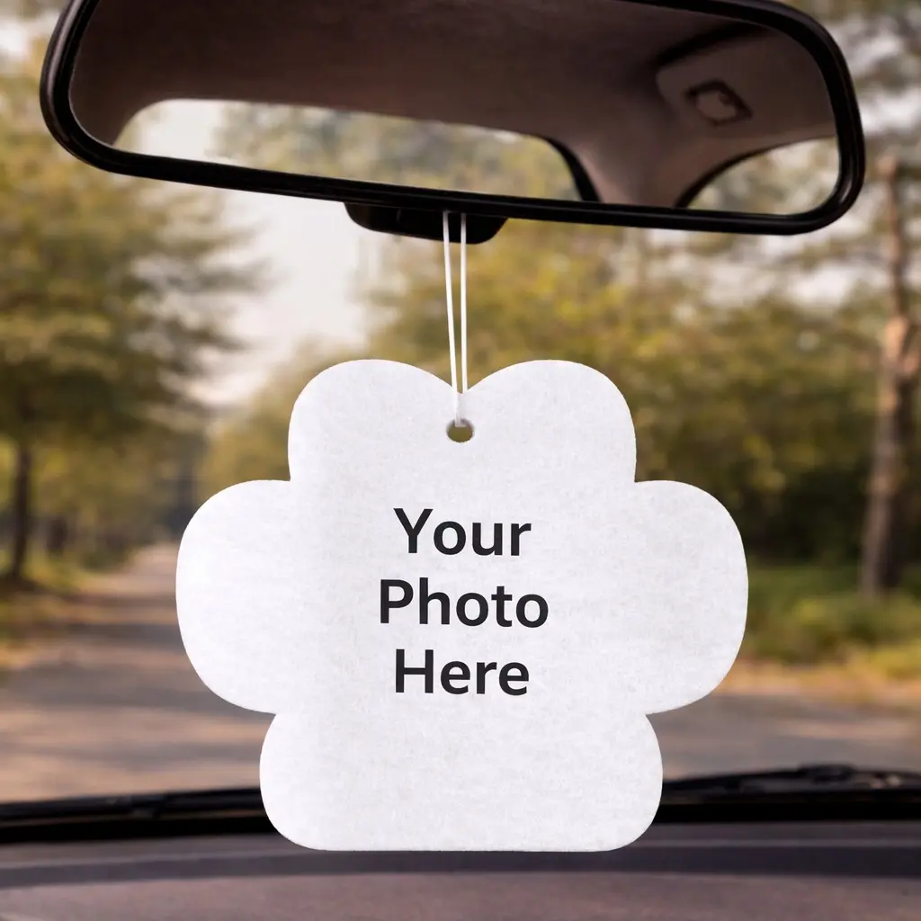 Custom Photo Car Freshie | Personalized Car Air Freshener | Heart or Rectangle | Your Photo Freshie | Unique Gift Idea Decoration