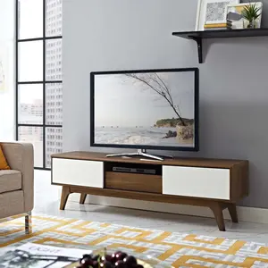Modway Envision 59” TV Stand in Walnut White