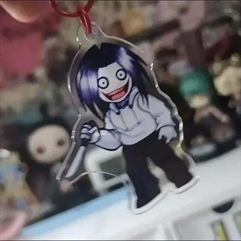 Creepypasta Jeff the Killer Keychain Acrylic Keychain Horror Game