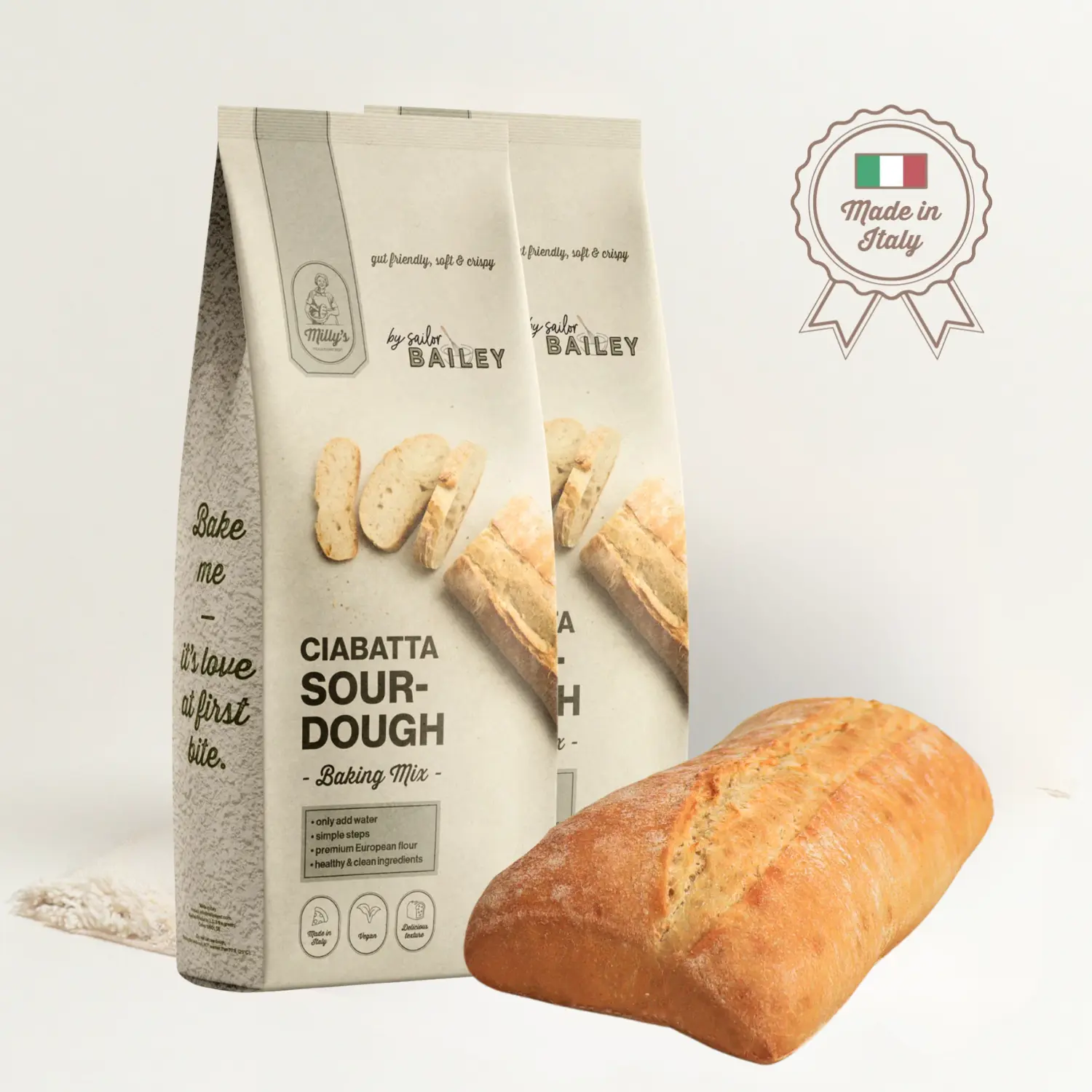 Milly's Ciabatta & Pizza Sourdough - Baking Mix - Italian