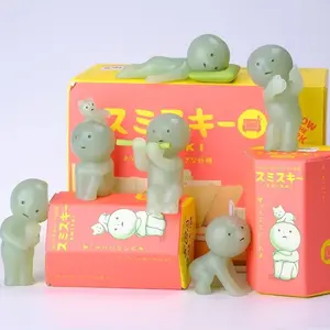SMISKI Series Mini Figure Collection| Glow in The Dark Blind Box Collectible Yoga & Gym Desk Decor