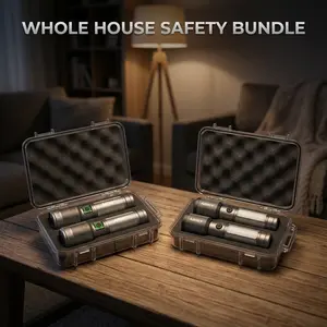 ABIBIY Multi-Purpose Flashlight Kit 4 Pack, USB-C Fast Charging, Zoomable, Water Resistant, Long Lasting for Camping Emergency Home