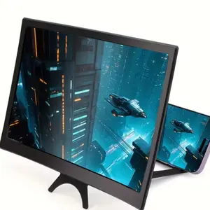 14-Inch Phone Extender, 3D Screen Expander for Movies, Videos, Games, Foldable Screen Enhancer, Mobile Stand Holder