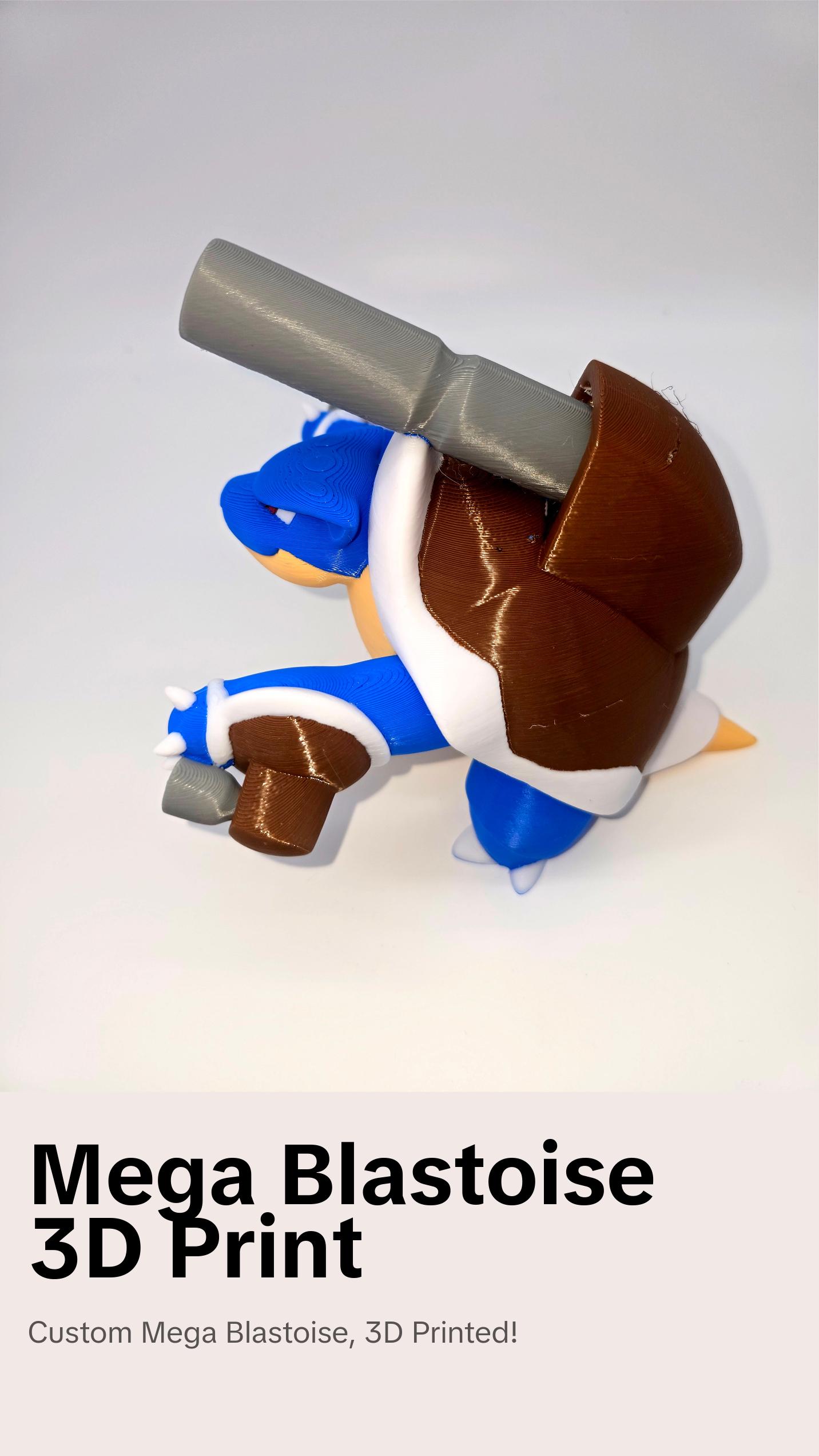 Mega Blastoise 3D Printed