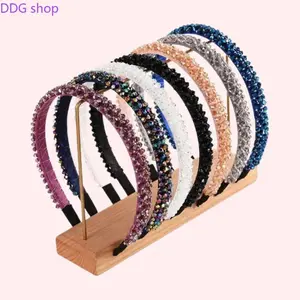 Women's Handmade Beaded Headband - Colorful Thin Cross-Braided Female Hairband with Lightweight Boho Bead Design, Secure No-Slip Fit for Daily Styling, Boho Aesthetic Outfits (Headbands for Women), Headbands Women