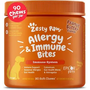 og Allergy Relief- Dog Itching Skin Relief- Dog Probiotics for Itchy Skin and Itchy Ears- Dog Allergy Paw Relief- Dog Allergy Chews- Dog Itch Relief - Dog Skin Allergy Relief - PB - 90ct