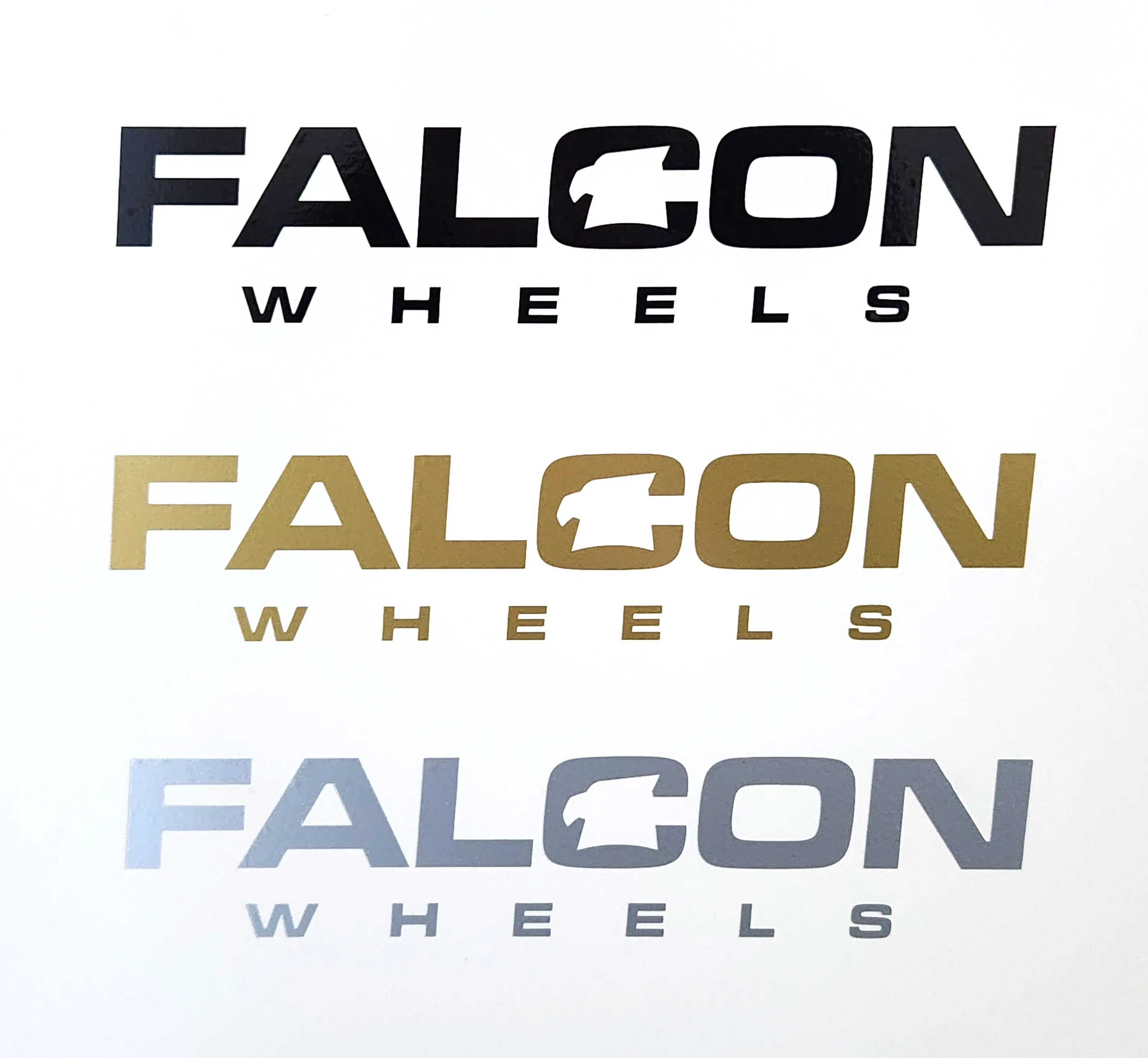 Falcon Wheels Vinyl Decal 8"