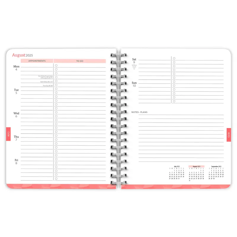 Starburst | 2026 6 x 7.75 Inch 18 Months Weekly Desk Planner | Foil Stamped Cover | July 2025 - December 2026 | Plato | Planning Stationery 2