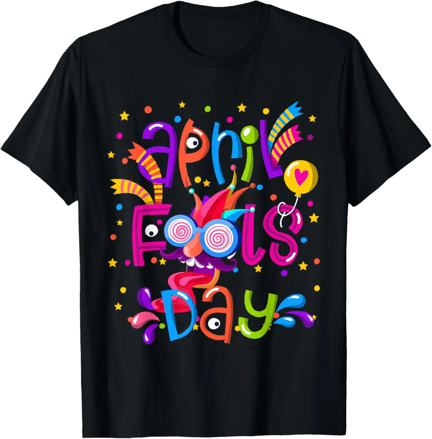 Happy April Fool's Day 1st April Fools Day 2026 Joke Funny T-Shirt Pure Cotton Graphic Tees Menswear Top: Gifts for Men & Women