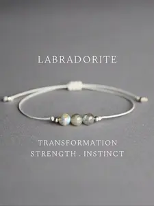 Natural Crystal Moonstone Flash Gemstone Bracelet, Healing Crystal Intuition Energy Balancer, Spiritual Chakra Balancing Gift