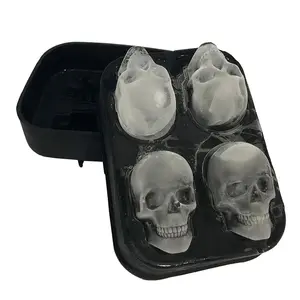 3D Skull Silicone Ice Mold