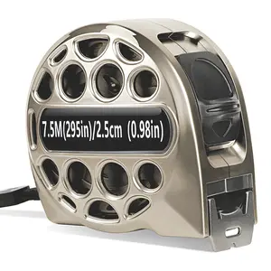 Stainless Steel Tape Measure 25 Feet, Dual Sided Scale Waterproof Retractable Measuring Ruler, Home Agriculture Industrial Woodworking Tool