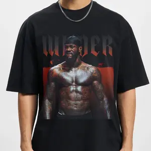 Deontay Wilder 90s Vintage Bootleg Style Boxing T-Shirt - The Bronze Bomber Vintage Graphic Tee - Wilder Vintage Oversized Retro Shirt