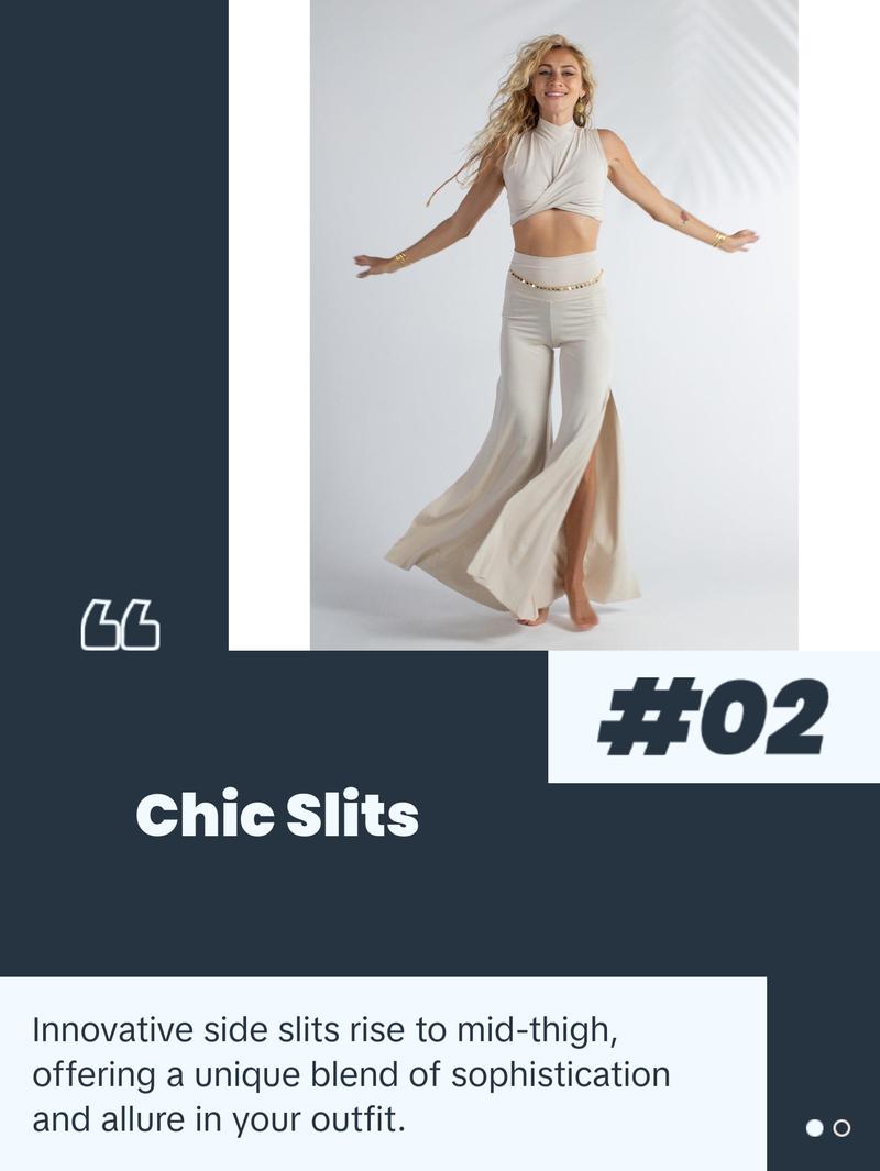 Juno Slit Pant - Sandy Pearl