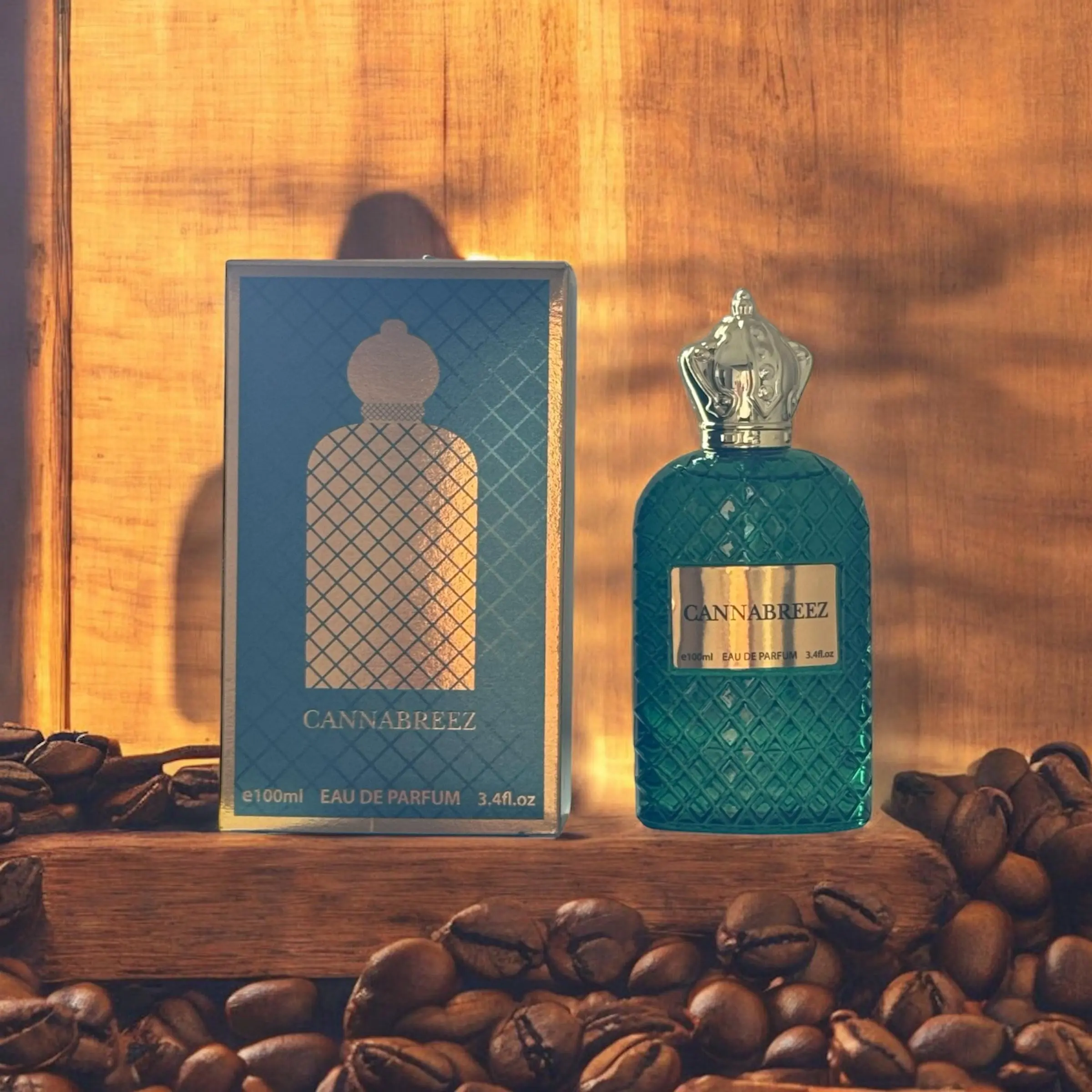 Cannabreez Men's EDP 3.4oz Woody/Coffee Perfume for Men Woody