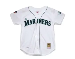 Mitchell & Ness Seattle Mariners Ken Griffey Jr. Authentic Jersey Men Jersey White/Black