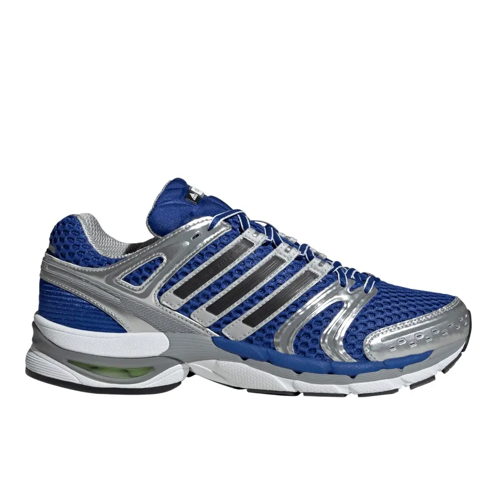 adidas Mens Adistar Control 5 Sneakers Shoes Casual - Blue, Silver adidas Mens Adistar Control 5 Sneakers Shoes Casual - Blue, Silver