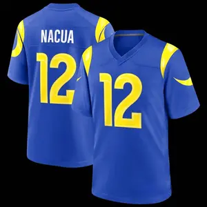 Unisex Football inspired by Nacua 12 Los Angele Team Game Player Jersey - Royal