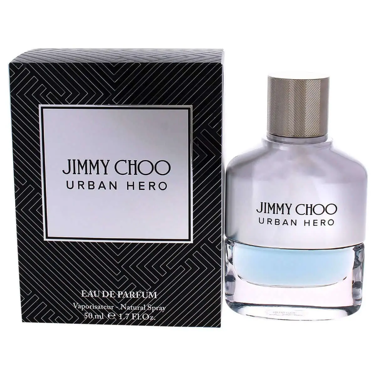 JIMMY CHOO Urban Hero Eau de Parfum for Men, A Spicy Woody Signature Scent with Notes of Leather & Vetiver, 1.7 fl oz EDP Spray Bottle
