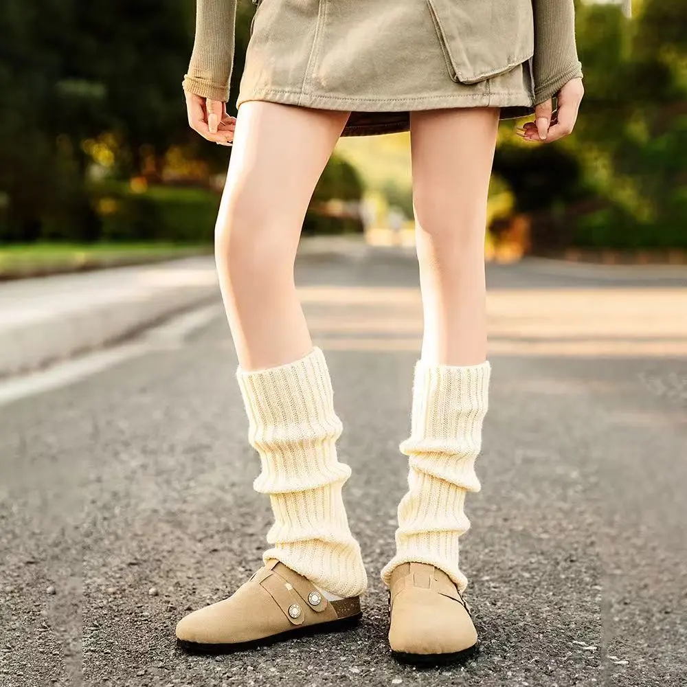 Warm Wool Leg Warmers for Women/Girls - Knee-Length/Over-the-Knee Style, Soft and Stretchy - Keep Warm in Cold Winters Women's Knit Leg Warmers for Dance, Yoga, and Sports Fashionable and Warm, Trendy Outfit Accessory 15.7 inches unisex sock