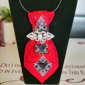 Get Ahead Red Tie Necklace