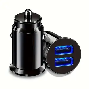 Mini Car Charger, Dual USB Car Charger, Dual Port Charger, Smallest Car Charger Power Adapter, Compatible with iPhone 13/12/11 Pro/XR/x/7/6s, iPad Air 2/Mini 3, Samsung Note 20/10/9 S10/S9/S8