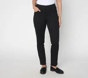 Belle by Kim Gravel Petite TripleLuxe Twill Slim Straight Jean