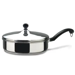 Classic Series Stainless Steel 2.75-Quart Saute Pan with Lid Nonstick Durable Cooking Easy Care Induction Cookware
