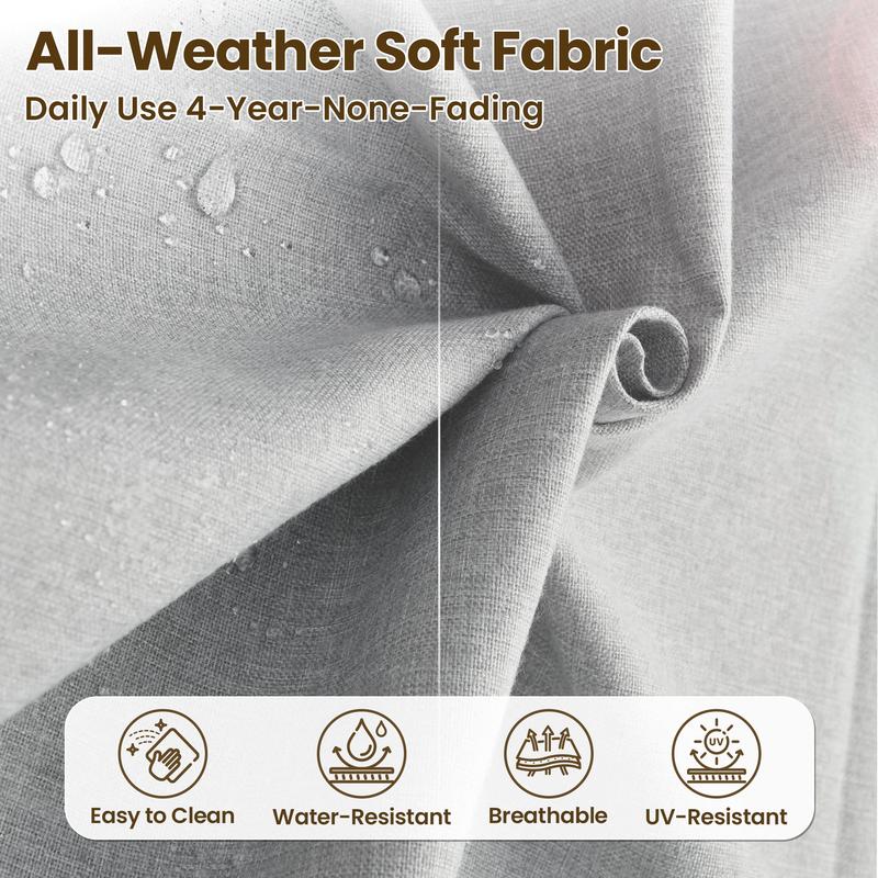 Weaxty 3Pc Set Outdoor Swivel Chairs with Side Table Sectional Rattan Sofa for Poolside Backyard Patio Furniture Elegant Design Comfortable Swivel Chairs & Stylish Side Table