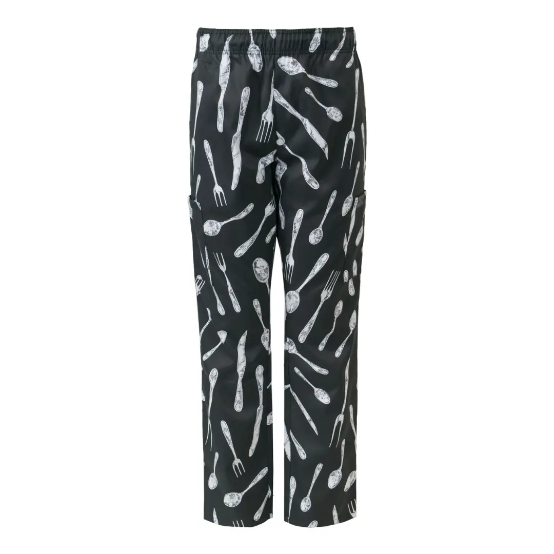 Chef Code | Chef Pants with Cargo Pockets & Elastic Waist | Unisex Service Uniform Pant