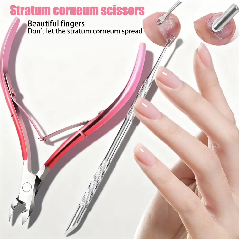 2-Piece Ingrown Nail Tool Set, Stainless Steel Pedicure Tools, Manicure and Foot Care Kit, Foot Care Product, Unisex Home Use, Includes Clamps and Lifters