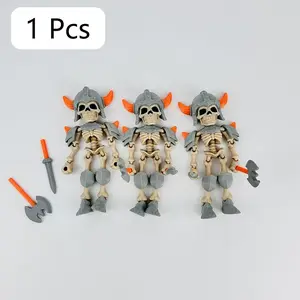 Joint-Movable Action Figure Toy with Weapon, Articulated Figures, 3D Printed Model Soldier Doll for Boys, Unisex Appeal, Creative Birthday Gift, Unique Collectible