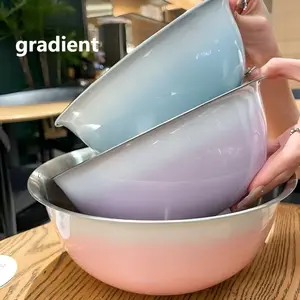3-Piece Stainless Steel Mixing Bowls Set, Metal Mixing Bowls, Scratch-Resistant, Ideal for Salad, Pasta, Cooking, Baking and Food Storage. Perfect Kitchen Accessory, Great Gift Choice for Christmas, Thanksgiving, Easter and Other Holidays.