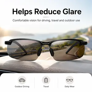Driving Glasses Auto Tint Photochromic Sunglasses, Light Adaptive UV Protection Sport Eyewear for Men Women, Outdoor Driving Fishing Travel Daily Wear