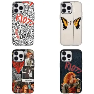 Nostalgic Paramore Riot Phone Case Iconic Pop Punk Butterfly Hayley Williams Aesthetic Design Compatible for iPhone 17 16 15 14 13 12 11 and for Samsung S21-S25 Ideal Gift for Music Fans girly phone cases