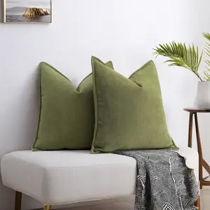 New chenille herringbone pattern pillow with border for bedroom, sofa, and guesthouse nap pillowcase, Sofa Cushion Cover