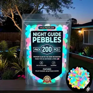 Colorful Glow-in-the-Dark Garden Stones, 2026 New Glowing Pebbles for Garden Outdoor, Beautiful Luminous Stepping Stones Glow Rocks for Landscaping Fish Tank Aquarium Walkway Decor