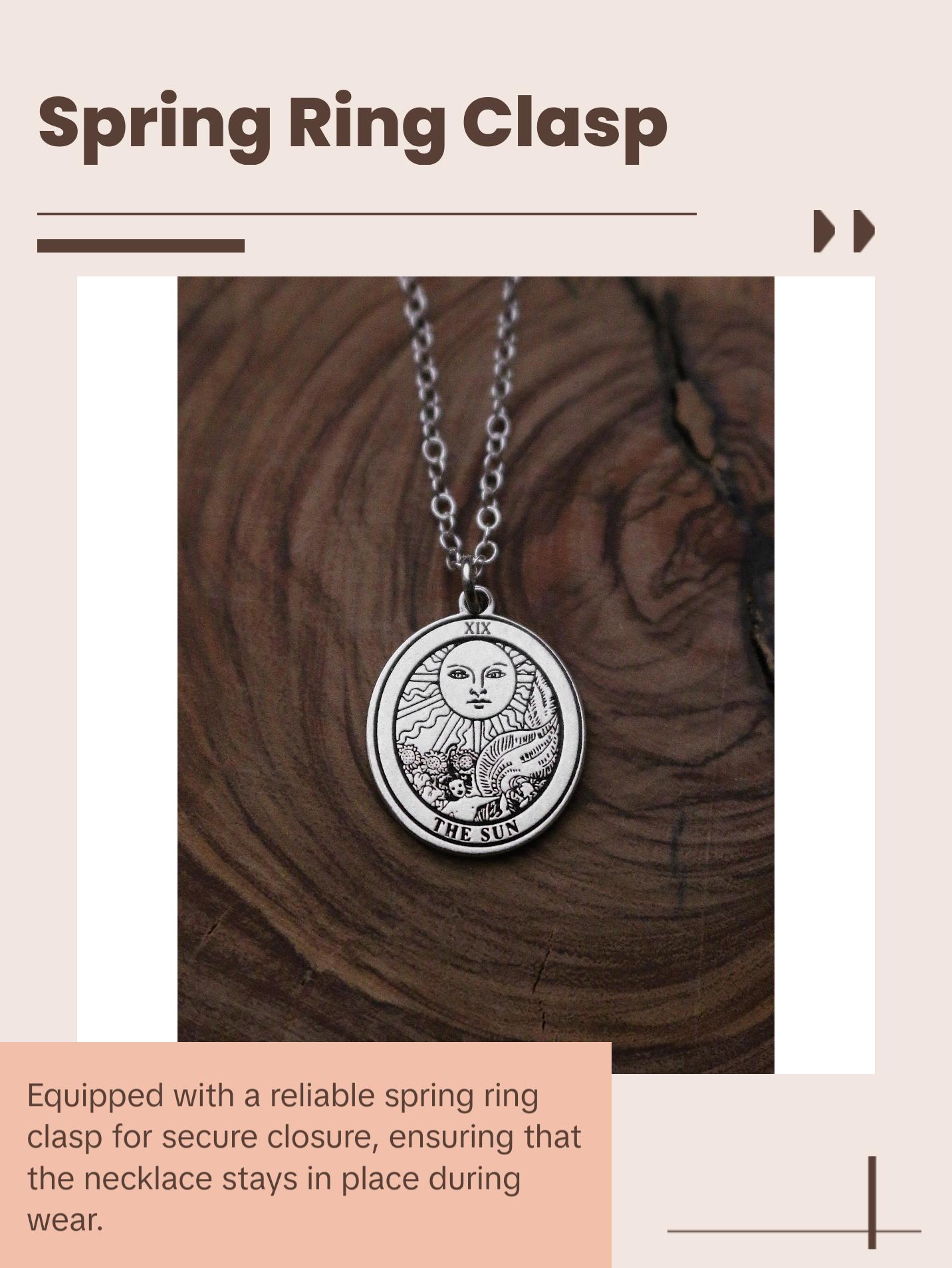 Round The Sun Tarot Card Necklace