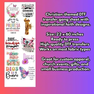 Christian DTF Transfer Gang Sheet – 22 x 60 Inches | Ready to Press