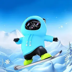 Skateboarding Bear Car Ornament, Funny Skater Bear Car Dashboard Decorations Gifts for Car Mirror Interior Decors