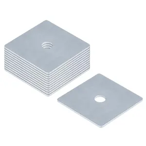 12 Pcs Square Plate Washers, 1/2" (ID) x 3" x 3", Flat Washer Fastener, 2.6mm Thick