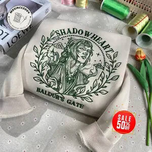 Shadowheart Baldur's Gate 3 Embroidered Sweatshirt, Astarion High Elf Shirt, BG3 Astarion Video Game Shirt, Baldur's Gate Embroidery Gift