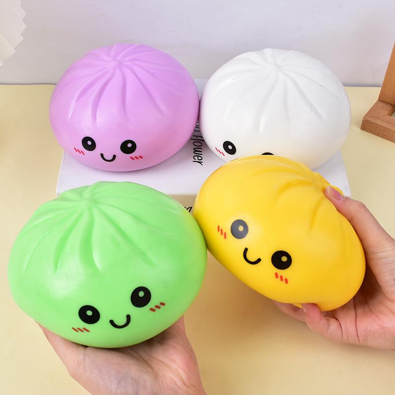 NEW 5.91in Glitter Rainbow Dumpling Squishy | Ultra Soft Slow Rebound Fidget Toy, Anxiety Relief Decompression Gift for Kids & Adults