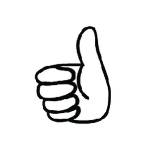 SHAPES ETC. Incentive Stamp - Thumbs Up, Office Stationery for Scrapbooking, Crafts