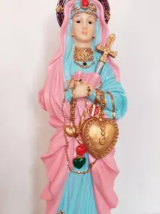 Erzulie Freda Statue 12" Haitian Vodou Lwa Loa Metresili Ezili Freda Resin Religious Altar Figure with Removable Sword